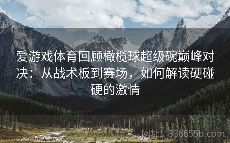 爱游戏体育回顾橄榄球超级碗巅峰对决：从战术板到赛场，如何解读硬碰硬的激情